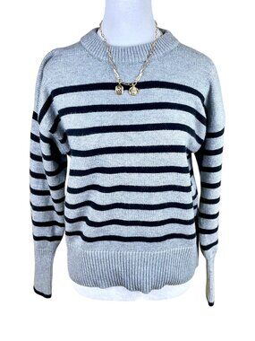 Philosophy Sweater Striped Gray & Black  (S)